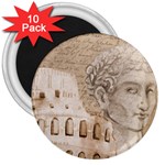 Colosseum Rome Caesar Background 3  Magnets (10 pack)  Front