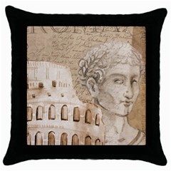 Colosseum Rome Caesar Background Throw Pillow Case (black) by Celenk