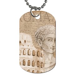 Colosseum Rome Caesar Background Dog Tag (two Sides) by Celenk