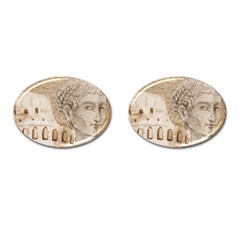 Colosseum Rome Caesar Background Cufflinks (oval) by Celenk