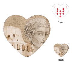 Colosseum Rome Caesar Background Playing Cards (heart)  by Celenk