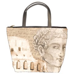 Colosseum Rome Caesar Background Bucket Bags by Celenk