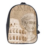 Colosseum Rome Caesar Background School Bag (Large) Front