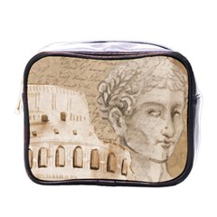 Colosseum Rome Caesar Background Mini Toiletries Bags by Celenk