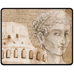 Colosseum Rome Caesar Background Fleece Blanket (medium)  by Celenk