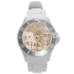 Colosseum Rome Caesar Background Round Plastic Sport Watch (l) by Celenk