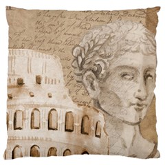 Colosseum Rome Caesar Background Large Cushion Case (two Sides) by Celenk