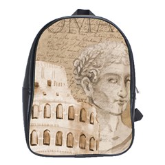 Colosseum Rome Caesar Background School Bag (xl)