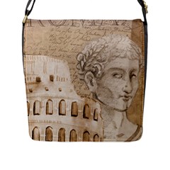 Colosseum Rome Caesar Background Flap Messenger Bag (l) 