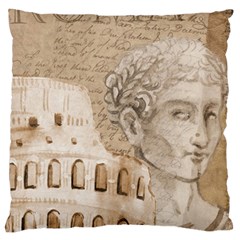 Colosseum Rome Caesar Background Large Flano Cushion Case (one Side) by Celenk