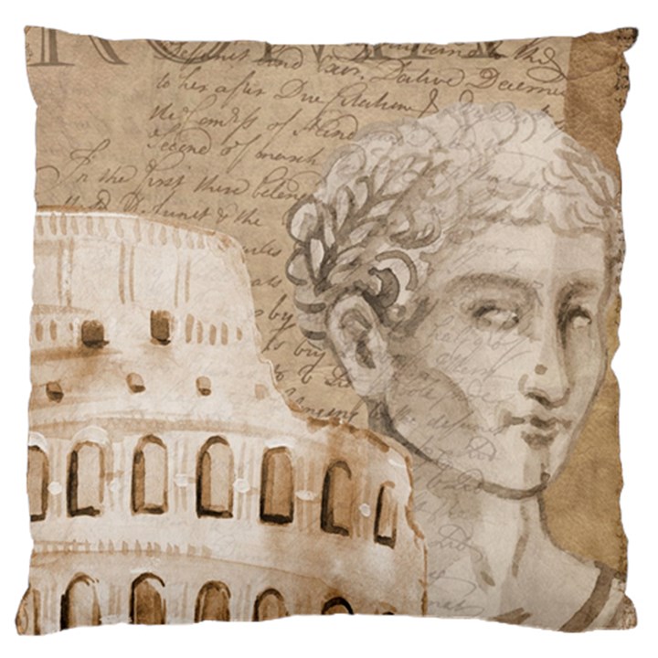 Colosseum Rome Caesar Background Large Flano Cushion Case (One Side)