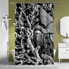 Black And White Pattern Texture Shower Curtain 48  X 72  (small)  by Celenk