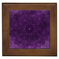 Background Purple Mandala Lilac Framed Tiles by Celenk