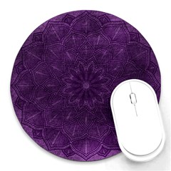 Background Purple Mandala Lilac Round Mousepads by Celenk