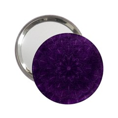 Background Purple Mandala Lilac 2 25  Handbag Mirrors by Celenk