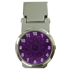 Background Purple Mandala Lilac Money Clip Watches by Celenk