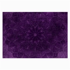 Background Purple Mandala Lilac Large Glasses Cloth (2-side) by Celenk