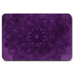 Background Purple Mandala Lilac Large Doormat  by Celenk