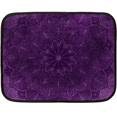 Background Purple Mandala Lilac Fleece Blanket (mini) by Celenk