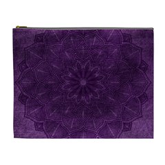 Background Purple Mandala Lilac Cosmetic Bag (xl) by Celenk