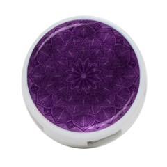 Background Purple Mandala Lilac 4-port Usb Hub (one Side) by Celenk