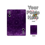 Background Purple Mandala Lilac Playing Cards 54 (Mini)  Front - Spade2