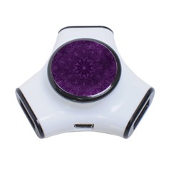 Background Purple Mandala Lilac 3-port Usb Hub by Celenk