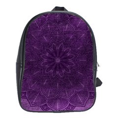 Background Purple Mandala Lilac School Bag (xl)