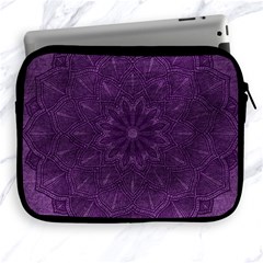 Background Purple Mandala Lilac Apple Ipad 2/3/4 Zipper Cases by Celenk