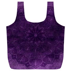 Background Purple Mandala Lilac Full Print Recycle Bags (l)  by Celenk