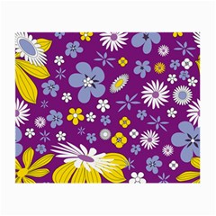 Floral Flowers Small Glasses Cloth (2-side) by Celenk