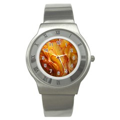 Flowers Leaves Leaf Floral Summer Stainless Steel Watch by Celenk