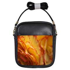 Flowers Leaves Leaf Floral Summer Girls Sling Bags by Celenk