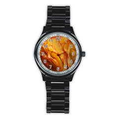 Flowers Leaves Leaf Floral Summer Stainless Steel Round Watch by Celenk