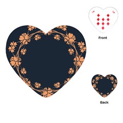 Floral Vintage Royal Frame Pattern Playing Cards (heart)  by Celenk