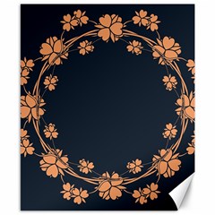 Floral Vintage Royal Frame Pattern Canvas 8  X 10  by Celenk