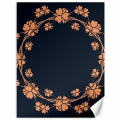 Floral Vintage Royal Frame Pattern Canvas 36  X 48   by Celenk