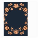 Floral Vintage Royal Frame Pattern Large Garden Flag (Two Sides) Front