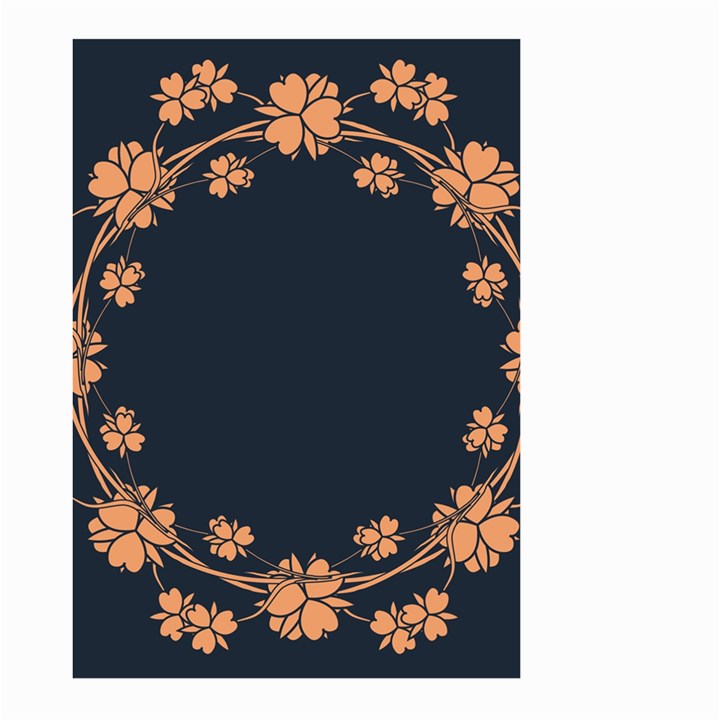 Floral Vintage Royal Frame Pattern Large Garden Flag (Two Sides)