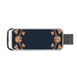 Floral Vintage Royal Frame Pattern Portable USB Flash (One Side) Front