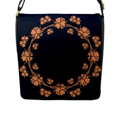 Floral Vintage Royal Frame Pattern Flap Messenger Bag (l)  by Celenk