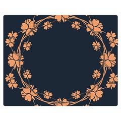 Floral Vintage Royal Frame Pattern Double Sided Flano Blanket (medium)  by Celenk