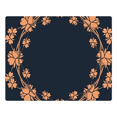 Floral Vintage Royal Frame Pattern Double Sided Flano Blanket (large)  by Celenk