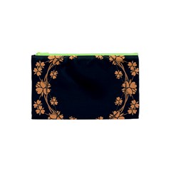 Floral Vintage Royal Frame Pattern Cosmetic Bag (xs) by Celenk