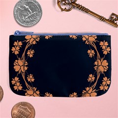 Floral Vintage Royal Frame Pattern Large Coin Purse by Celenk