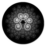 Fractal Filigree Lace Vintage Magnet 5  (Round) Front