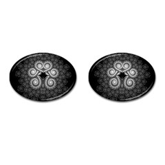 Fractal Filigree Lace Vintage Cufflinks (oval) by Celenk