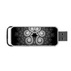 Fractal Filigree Lace Vintage Portable Usb Flash (one Side) by Celenk