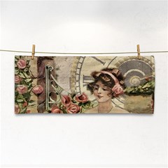 French Vintage Girl Roses Clock Cosmetic Storage Cases by Celenk