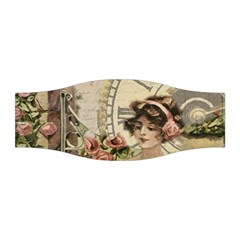 French Vintage Girl Roses Clock Stretchable Headband by Celenk